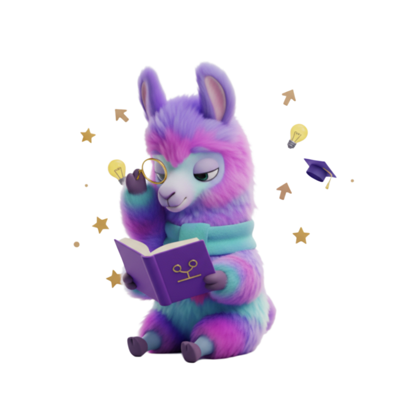 Лама з книгою — FairDraw